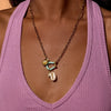 Wholesale Stainless Steel And Copper Geometric Light Luxury Style Electroplated Horseshoe Shell Pendant Necklace And Bracelet