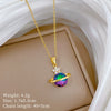 Wholesale Stainless Steel And Copper Geometric Star Galaxy Cartoon Style Pendant Necklace Unisex Allmatch Clavicle Chain