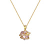 Wholesale Stainless Steel And Copper Love Flower Geometric Pattern Necklace For Women And Men