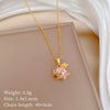 Wholesale Stainless Steel And Copper Love Flower Geometric Pattern Necklace For Women And Men