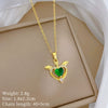 Wholesale Stainless Steel And Copper Love Wings Animal Zodiac Cartoon Minimalist Full Diamond Necklace Unisex