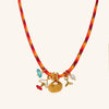 Wholesale Stainless Steel And Copper Multipendant Necklace With Animal Zodiac And Geometric Patterns Vacuum Plated