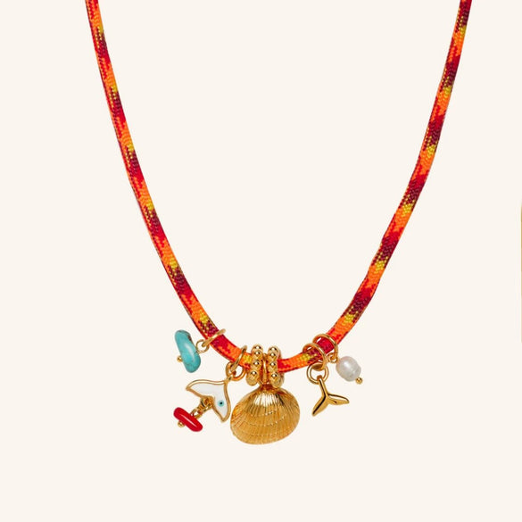 Wholesale Stainless Steel And Copper Multipendant Necklace With Animal Zodiac And Geometric Patterns Vacuum Plated