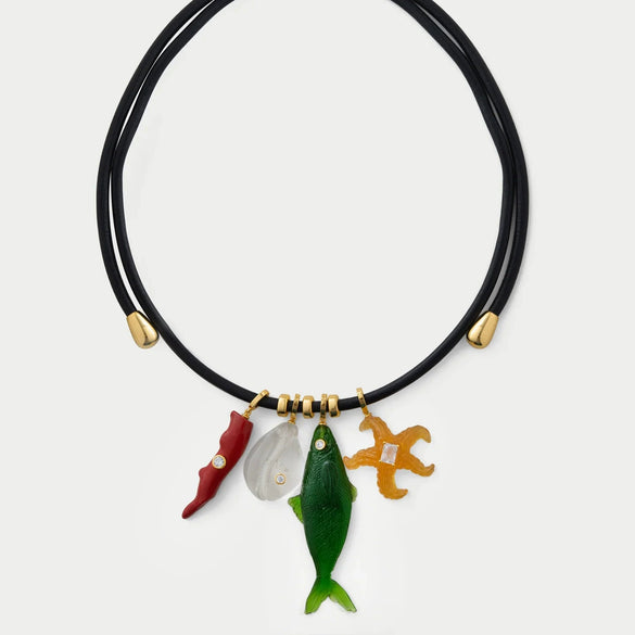 Wholesale Stainless Steel And Copper Multipendant Necklace With Animal Zodiac And Geometric Patterns Vacuum Plated