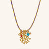 Wholesale Stainless Steel And Copper Multipendant Necklace With Animal Zodiac And Geometric Patterns Vacuum Plated