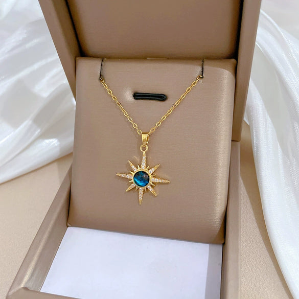 Wholesale Stainless Steel And Copper Necklace With Geometric Pattern For Women Light Luxury Elegant Gorgeous Design