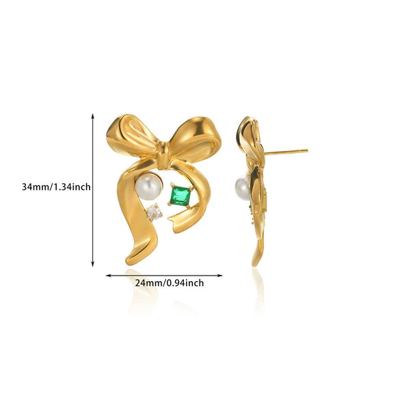 Wholesale Stainless Steel And Copper Zircon Geometric Ocean Turtle Earrings With Electroplating