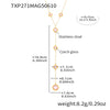 Wholesale Stainless Steel And Czech Glass Geometric Light Luxury Niche Necklace 18K Gold Plated