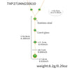 Wholesale Stainless Steel And Czech Glass Geometric Light Luxury Niche Necklace 18K Gold Plated