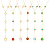 Wholesale Stainless Steel And Czech Glass Geometric Light Luxury Niche Necklace 18K Gold Plated