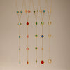 Wholesale Stainless Steel And Czech Glass Geometric Light Luxury Niche Necklace 18K Gold Plated