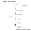 Wholesale Stainless Steel And Czech Glass Geometric Light Luxury Niche Necklace 18K Gold Plated