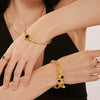 Wholesale 316L Stainless Steel And Fritillary Open Bracelet With Pvd Plating Simple And Minimalist Style