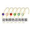 Wholesale 316L Stainless Steel And Glass Stone Open Bracelet With Geometric Style And Electroplating Processing