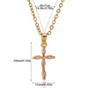 Wholesale Stainless Steel And Gold Electroplated Tiny Cross Pendant Necklace For Unisex