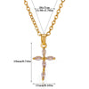 Wholesale Stainless Steel And Gold Electroplated Tiny Cross Pendant Necklace For Unisex