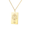 Wholesale Stainless Steel And Gold Twelve Constellations Animals Zodiac Tarot Totem Pendant Necklace With Electroplating