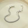Wholesale Stainless Steel And 18K Gold Plated Zircon Women's Bracelet With Electroplating Process