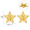 Wholesale Stainless Steel And Pearl Mini Flower Fivepointed Star Pendant Earrings Set With Electroplating