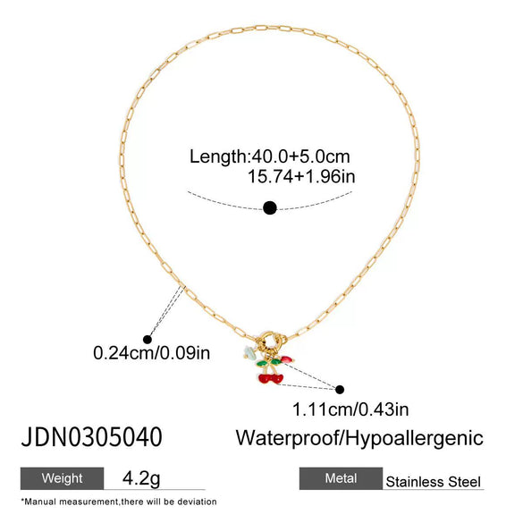 Wholesale Stainless Steel And Pearl Necklace With Geometric Pattern Electroplated For Women