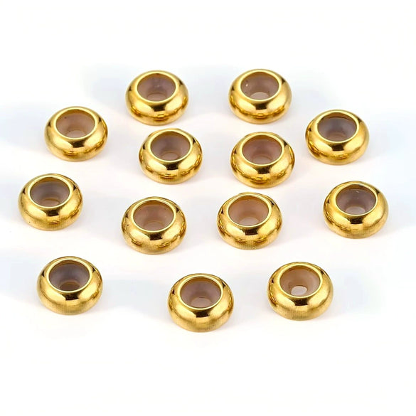 Wholesale Stainless Steel And Silicone Adjustable Necklace With Abacus Beads Electroplated Simple Geometric Glossy Diy Jewelry Accessories