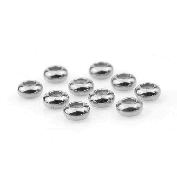 Wholesale Stainless Steel And Silicone Adjustable Necklace With Abacus Beads Electroplated Simple Geometric Glossy Diy Jewelry Accessories
