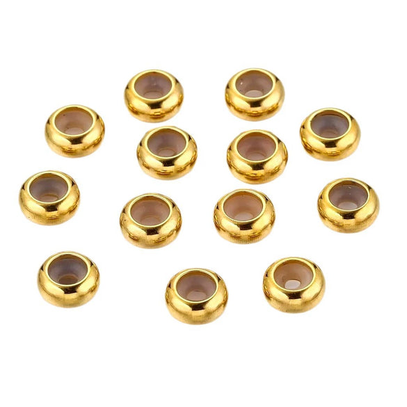 Wholesale Stainless Steel And Silicone Adjustable Necklace With Abacus Beads Electroplated Simple Geometric Glossy Diy Jewelry Accessories