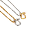 Wholesale Stainless Steel And 925 Silver Geometric Design Electroplated Women's Necklace