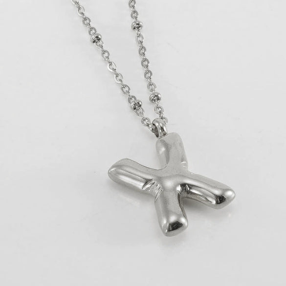 Wholesale 316L Stainless Steel And 316L Stainless Steel Bead Chain Women's English Letter Pendant Necklace With Ins Style And Electroplating