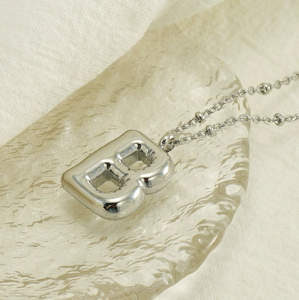 Wholesale 316L Stainless Steel And 316L Stainless Steel Bead Chain Women's English Letter Pendant Necklace With Ins Style And Electroplating