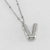 Wholesale 316L Stainless Steel And 316L Stainless Steel Bead Chain Women's English Letter Pendant Necklace With Ins Style And Electroplating