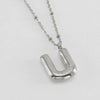 Wholesale 316L Stainless Steel And 316L Stainless Steel Bead Chain Women's English Letter Pendant Necklace With Ins Style And Electroplating