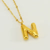 Wholesale 316L Stainless Steel And 316L Stainless Steel Bead Chain Women's English Letter Pendant Necklace With Ins Style And Electroplating