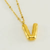Wholesale 316L Stainless Steel And 316L Stainless Steel Bead Chain Women's English Letter Pendant Necklace With Ins Style And Electroplating