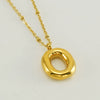 Wholesale 316L Stainless Steel And 316L Stainless Steel Bead Chain Women's English Letter Pendant Necklace With Ins Style And Electroplating