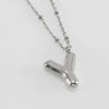 Wholesale 316L Stainless Steel And 316L Stainless Steel Bead Chain Women's English Letter Pendant Necklace With Ins Style And Electroplating