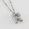 Wholesale 316L Stainless Steel And 316L Stainless Steel Bead Chain Women's English Letter Pendant Necklace With Ins Style And Electroplating