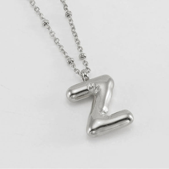 Wholesale 316L Stainless Steel And 316L Stainless Steel Bead Chain Women's English Letter Pendant Necklace With Ins Style And Electroplating