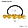 Wholesale Stainless Steel And Titanium Steel Bow Shaped Exaggerated High Elasticity Hair Ring With 18K Gold Plated Electroplating Hair Accessories