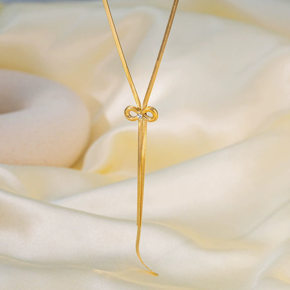Wholesale Stainless Steel And Titanium Steel Butterfly Dragonfly And Insect Pattern Bow Design Earrings And Necklaces With Snake Bone Chain Electroplated