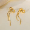 Wholesale Stainless Steel And Titanium Steel Butterfly Dragonfly And Insect Pattern Bow Design Earrings And Necklaces With Snake Bone Chain Electroplated