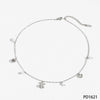 Wholesale Stainless Steel And Titanium Steel Cherry Fruit Flower Tassel Pendant Necklace With Electroplating For Women
