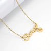 Wholesale Stainless Steel And Titanium Steel Constellation Fashion Necklace With Electroplated 18K Gold Treatment