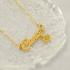 Wholesale Stainless Steel And Titanium Steel Constellation Fashion Necklace With Electroplated 18K Gold Treatment
