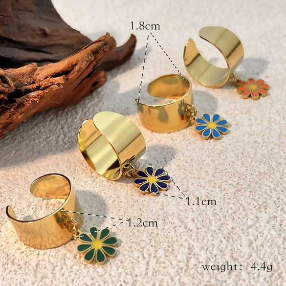 Wholesale Stainless Steel And Titanium Steel Couple Ring With Geometric And Heart Style Electroplating Treatment