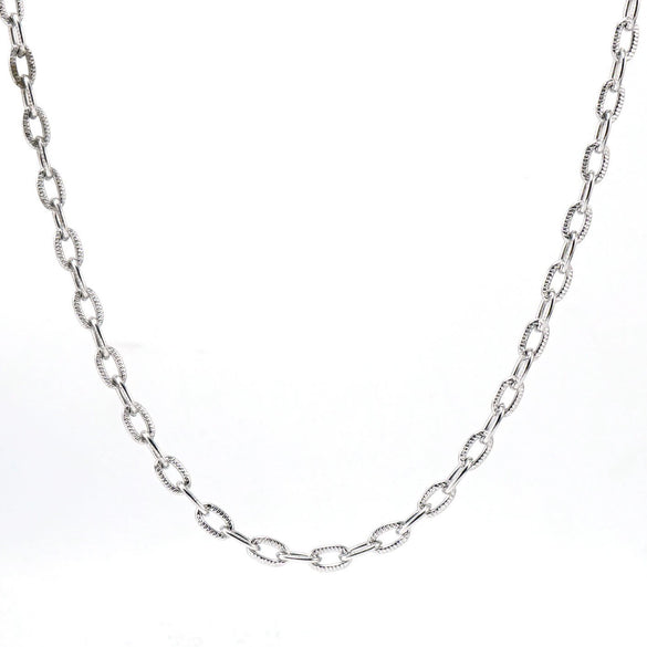Wholesale Stainless Steel And Titanium Steel Cross Chain Jewelry With Embossed Design And Electroplating Treatment