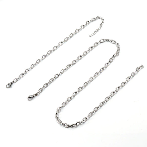 Wholesale Stainless Steel And Titanium Steel Cross Chain Jewelry With Embossed Design And Electroplating Treatment
