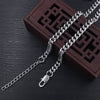 Wholesale Stainless Steel And Titanium Steel Cuban Chain Necklace With Square Buckle Geometric Shape Baking Paint For Men Sweater Chain Jewelry