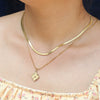 Wholesale Stainless Steel And Titanium Steel Double Layer Stacked Clavicle Chain Snake Bone Chain With Geometric Pattern 18K Gold Plated Electroplating For Women