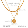 Wholesale Stainless Steel And Titanium Steel Doublelayer Stacked Blade Chain Necklace With Embossed Eightpointed Star Geometric Pendant Electroplated Women's Ins Style